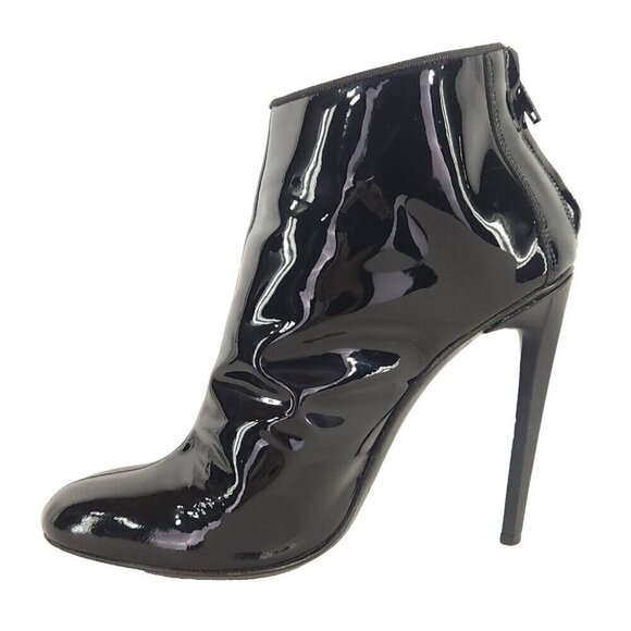 Haider Ackermann Patent Leather Ankle Boots Size 38 US 7 Black Heels $1175 - Picture 5 of 8